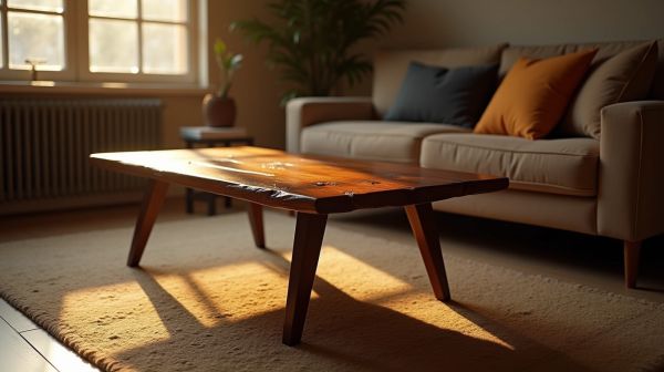 Apportez du caractère à votre salon avec une table basse en bois massif